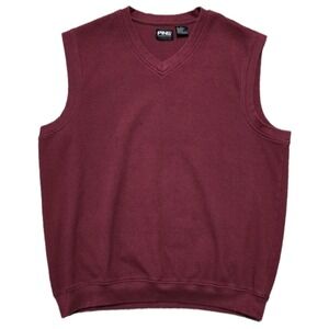 Vintage 90s Ping Heavyweight Rivet V Neck Sweater Vest Mens Large Maroon Golfing